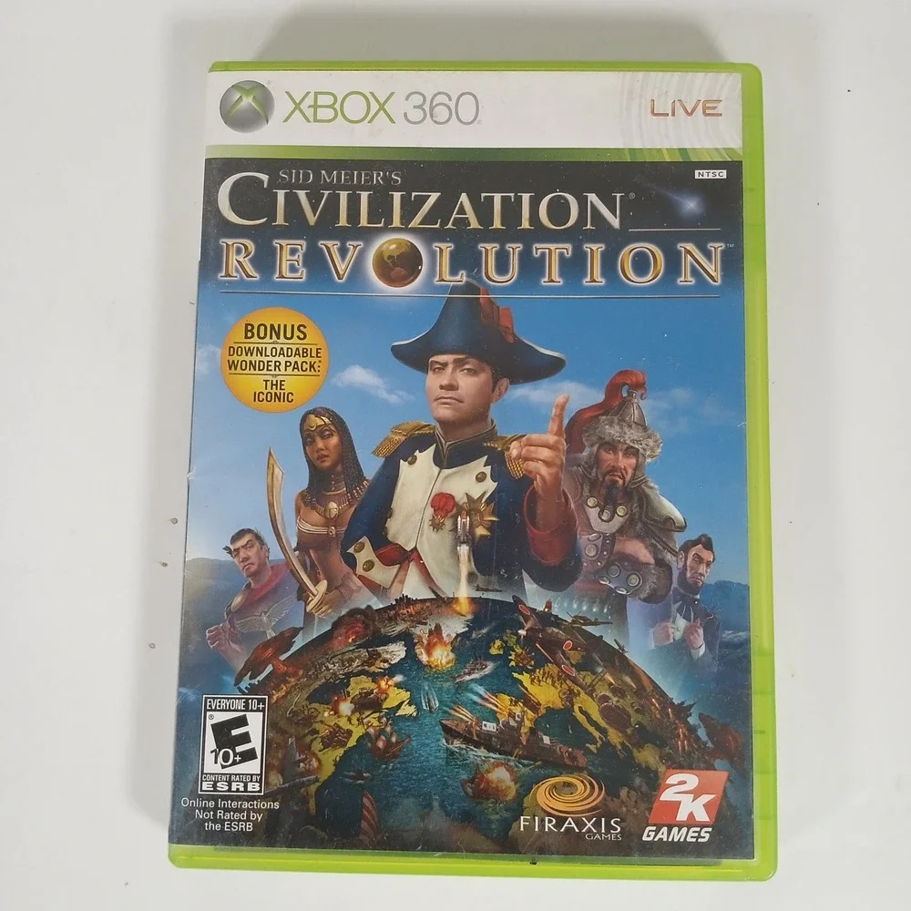 2K Games Civilization Revolution Xbox 360 Strategy Game Complete w Case & Manual